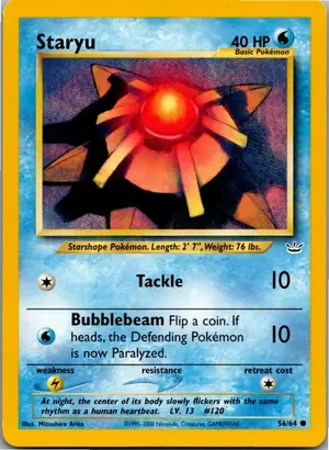 Pokémon-Karte Staryu Sterndu 56/64 Neo Revelation