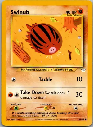 Pokémon-Karte Swinub Quiekel 57/64 Neo Revelation