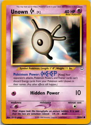 Unown [K] Icognito K Exemplar 3,95 €