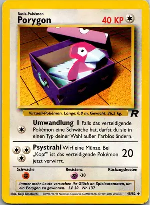 Pokémon-Karte Porygon 48/82 Team Rocket