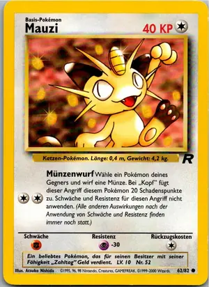 Pokémon-Karte Mauzi 62/82 Team Rocket