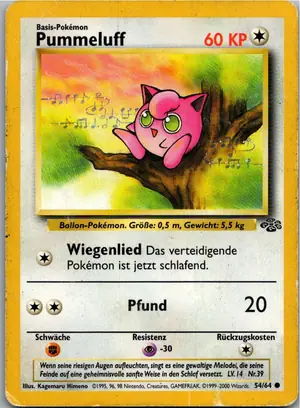Pokémon-Karte Pummeluff 54/64 Dschungel
