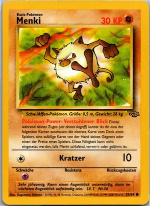Pokémon-Karte Menki 55/64 Dschungel