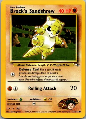 Pokémon-Karte Brock's Sandshrew 71/132 Gym Heroes