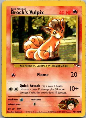 Pokémon-Karte Brock's Vulpix 73/132 Gym Heroes