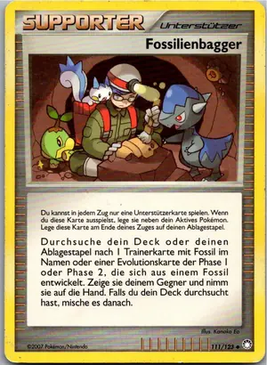 Pokémon-Karte Fossilienbagger 111/123 Geheimnisvolle Schätze