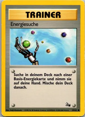 Pokémon-Karte Energiesuche 59/62 Fossil