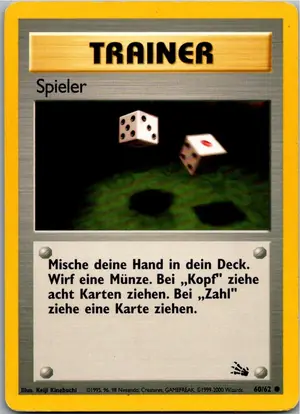 Pokémon-Karte Spieler 60/62 Fossil