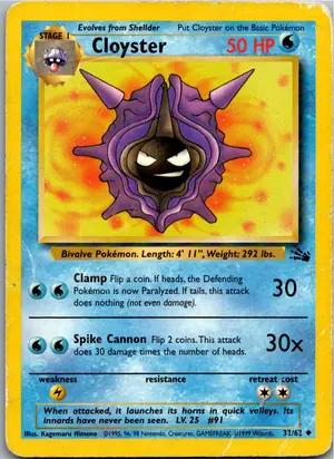 Pokémon-Karte Cloyster Austos 32/62 Fossil