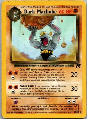 Pokémon-Karte Dark Machoke Dunkles Maschock 40/82 Team Rocket