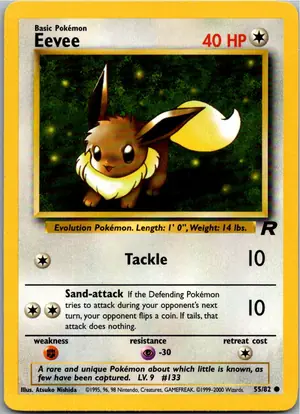 Pokémon-Karte Eevee Evoli 55/82 Team Rocket