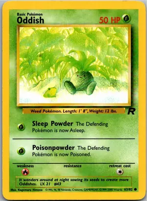 Pokémon-Karte Oddish Myrapla 63/82 Team Rocket