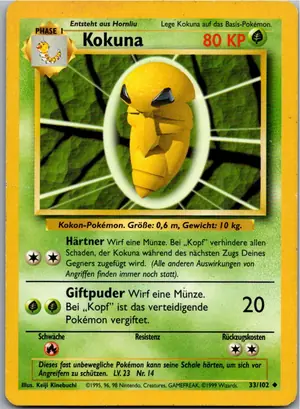 Pokémon-Karte Kokuna 33/102 Grundset