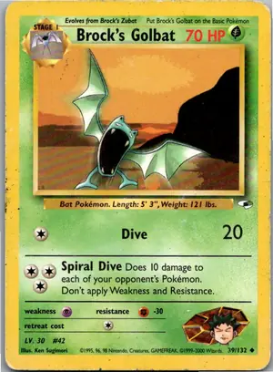 Pokémon-Karte Brock's Golbat 39/132 Gym Heroes