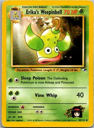 Pokémon-Karte Erika's Weepinbell 49/132 Gym Heroes