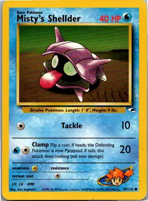 Pokémon-Karte Misty's Shellder 89/132 Gym Heroes