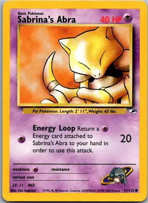 Pokémon-Karte Sabrina's Abra 91/132 Gym Heroes