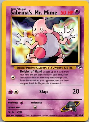 Pokémon-Karte Sabrina's Mr. Mime 94/132 Gym Heroes