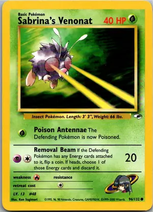 Pokémon-Karte Sabrina's Venonat 96/132 Gym Heroes