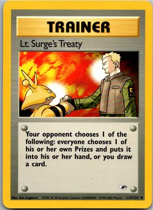 Pokémon-Karte Lt. Surge's Treaty 112/132 Gym Heroes