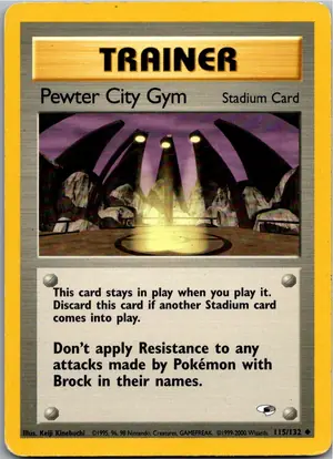 Pokémon-Karte Pewter City Gym 115/132 Gym Heroes
