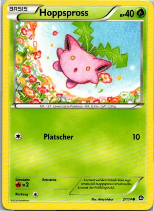 Pokémon-Karte Hoppspross 3/114 Dampfkessel