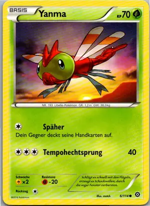 Pokémon-Karte Yanma 6/114 Dampfkessel