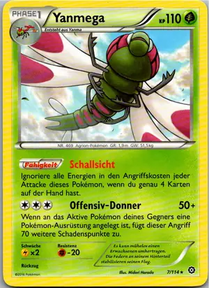 Pokémon-Karte Yanmega 7/114 Dampfkessel