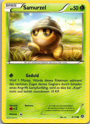 Pokémon-Karte Samurzel 9/114 Dampfkessel