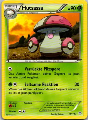 Pokémon-Karte Hutsassa 13/114 Dampfkessel