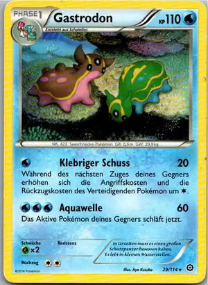 Pokémon-Karte Gastrodon 29/114 Dampfkessel