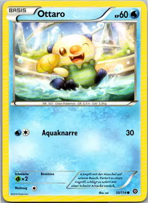 Pokémon-Karte Ottaro 30/114 Dampfkessel