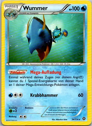 Pokémon-Karte Wummer 34/114 Dampfkessel