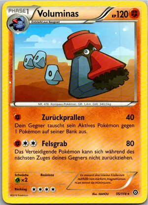 Pokémon-Karte Voluminas 55/114 Dampfkessel