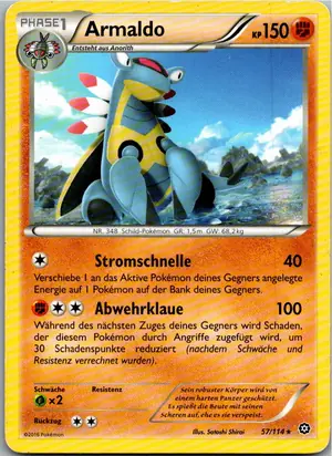 Pokémon-Karte Armaldo 57/114 Dampfkessel