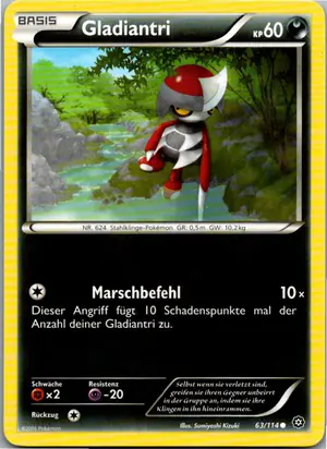 Pokémon-Karte Gladiantri 63/114 Dampfkessel