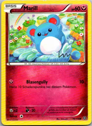 Pokémon-Karte Marill 76/114 Dampfkessel