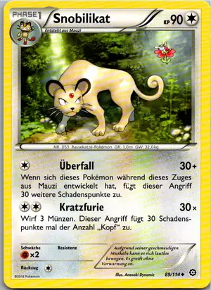 Pokémon-Karte Snobilikat 89/114 Dampfkessel