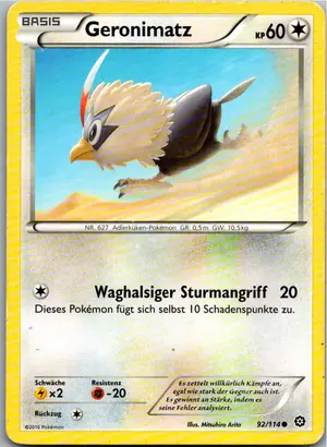 Pokémon-Karte Geronimatz 92/114 Dampfkessel