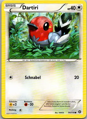 Pokémon-Karte Dartiri 94/114 Dampfkessel