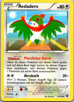 Pokémon-Karte Resladero 97/114 Dampfkessel