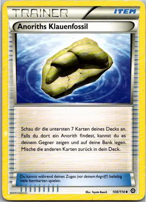 Pokémon-Karte Anoriths Klauenfossil 100/114 Dampfkessel