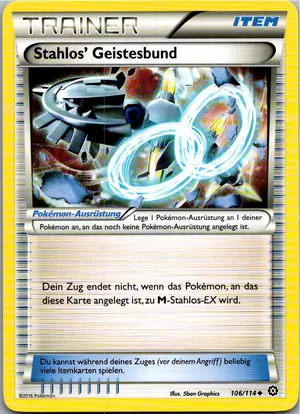 Pokémon-Karte Stahlos' Geistesbund 106/114 Dampfkessel