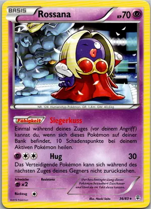 Pokémon-Karte Rossana 36/83 Generationen