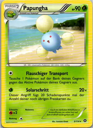 Pokémon-Karte Papungha 5/114 Dampfkessel