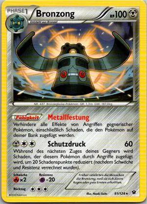 Pokémon-Karte Bronzong 61/124 Schicksalsschmiede
