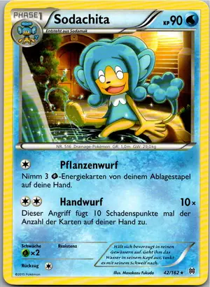 Pokémon-Karte Sodachita 42/162 TURBOstart