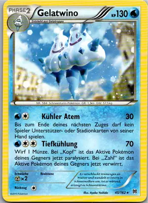Pokémon-Karte Gelatwino 45/162 TURBOstart