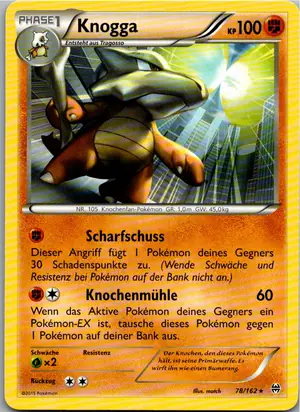 Pokémon-Karte Knogga 78/162 TURBOstart