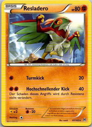 Pokémon-Karte Resladero 87/162 TURBOstart
